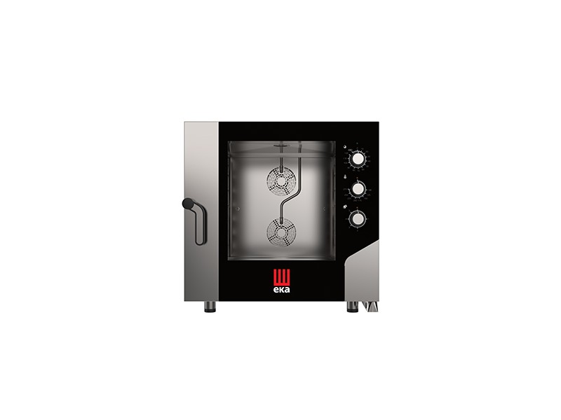 FORNO ELETTRICO COMBINATO CONVEZIONE VAPORE 6 TEGLIE 600 X 400 MM CON PANNELLO ELETTROMECCANICO mod. MKF 664 S