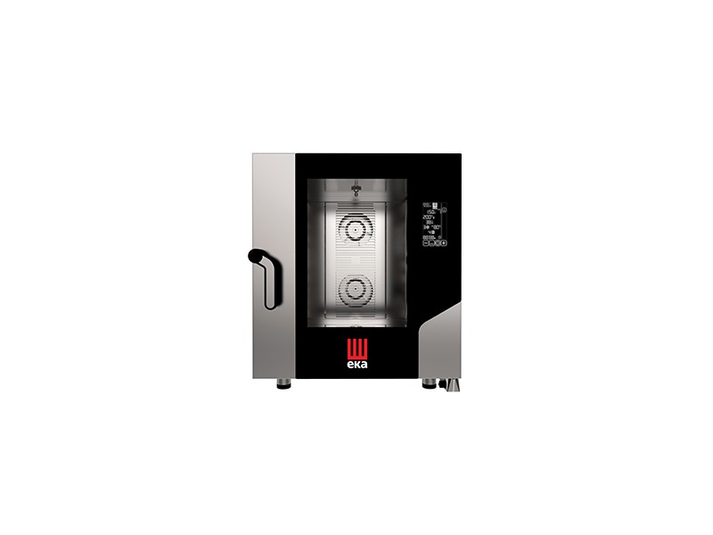 FORNO ELETTRICO COMBINATO CONVENZIONE VAPORE 7 TEGLIE 1/1 GN CON PANNELLO DIGITALE TOUCH CON TECNOLOGIA BLACK MASK mod. MKF 711 BM