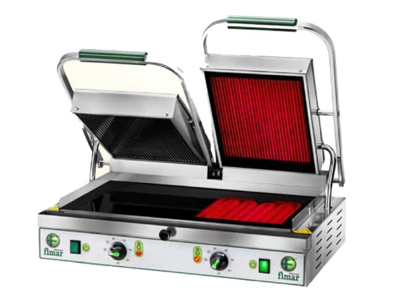 PIASTRA IN VETROCERAMICA PV55LR CON PIANO SUPERIORE RIGATO NERO