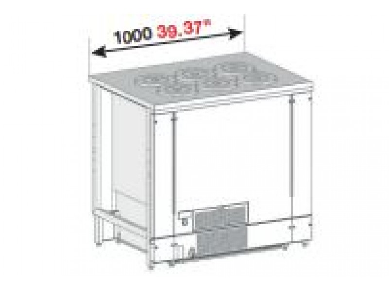 BANCO A POZZETTO GELATO VENTILATO CON RISERVA 6 FORI NEW ERA