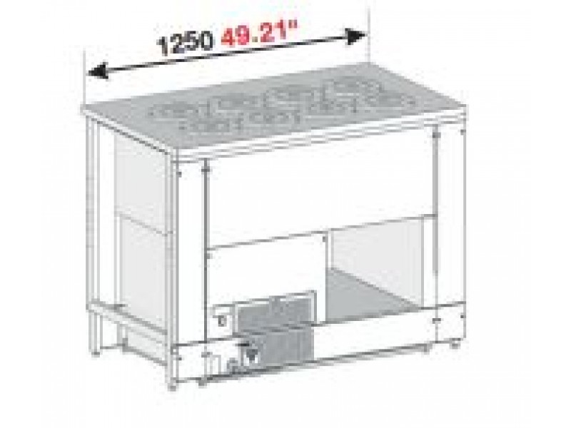 BANCO A POZZETTO GELATO VENTILATO SENZA RISERVA 8 FORI NEW ERA