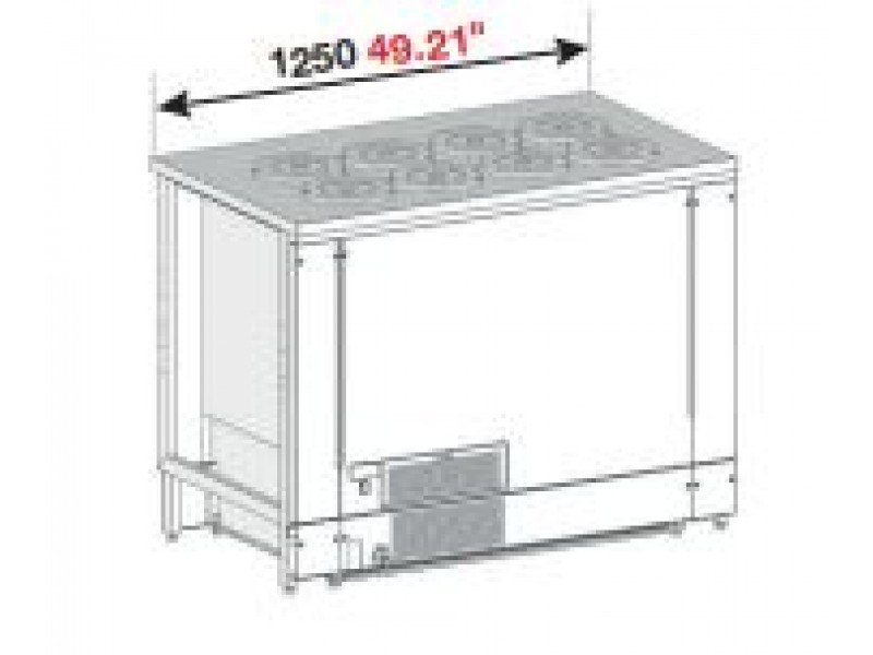 BANCO A POZZETTO GELATO VENTILATO CON RISERVA 8 FORI NEW ERA