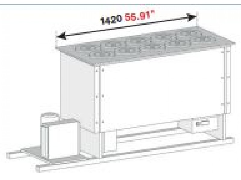 BANCO A POZZETTO GELATO VENTILATO VASCA CON RISERVA E PIANO INOX 10 FORI NEW ERA 