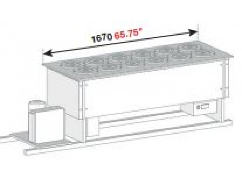 BANCO A POZZETTO GELATO VENTILATO VASCA SENZA RISERVA CON PIANO INOX 12 FORI NEW ERA