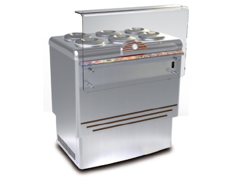 BANCO POZZETTO GELATO DOLCE VITA 6 LUXE STATICO CON MOTOVENTILATORE