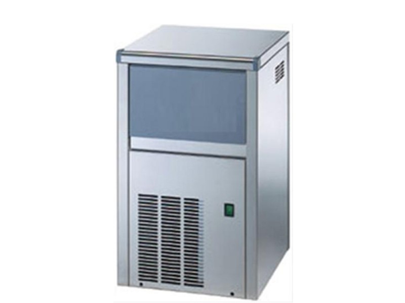 PRODUTTORE DI GHIACCIO SL60A DA 32 KG CUBETTI PIENI CON CONTENITORE INCORPORATO E CONDENSAZIONE ARIA