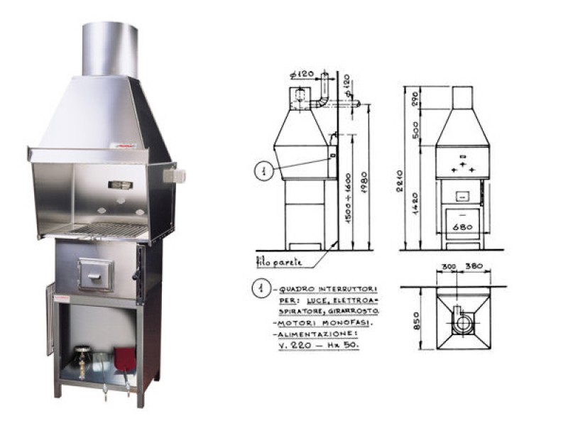 CUCINA ROMAGNA A CARBONE 1 FORNELLO