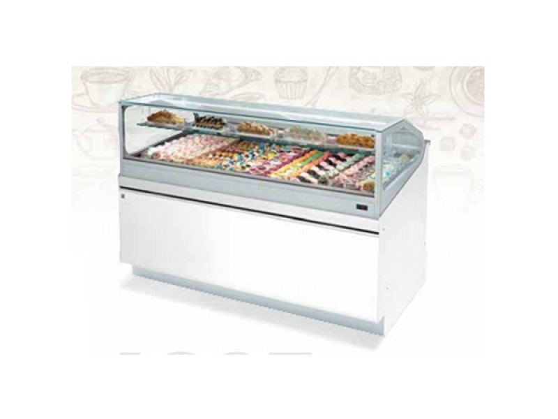 VETRINA PASTICCERIA VENTILATA MOD.SAM80 212,5  CM MONOFASE SENZA PANNELLATURA UC