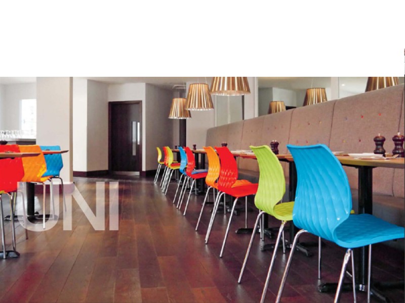 SEDIA MOD. UNI PER INTERNO CON FUSTO CROMATO