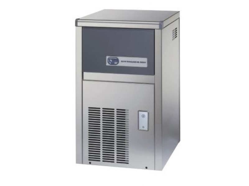 PRODUTTORE DI GHIACCIO SL35W P DA 22 KG CUBETTI PIENI STRUTTURA IN LAMIERA CON CONTENITORE INCORPORATO E CONDENSAZIONE ACQUA 