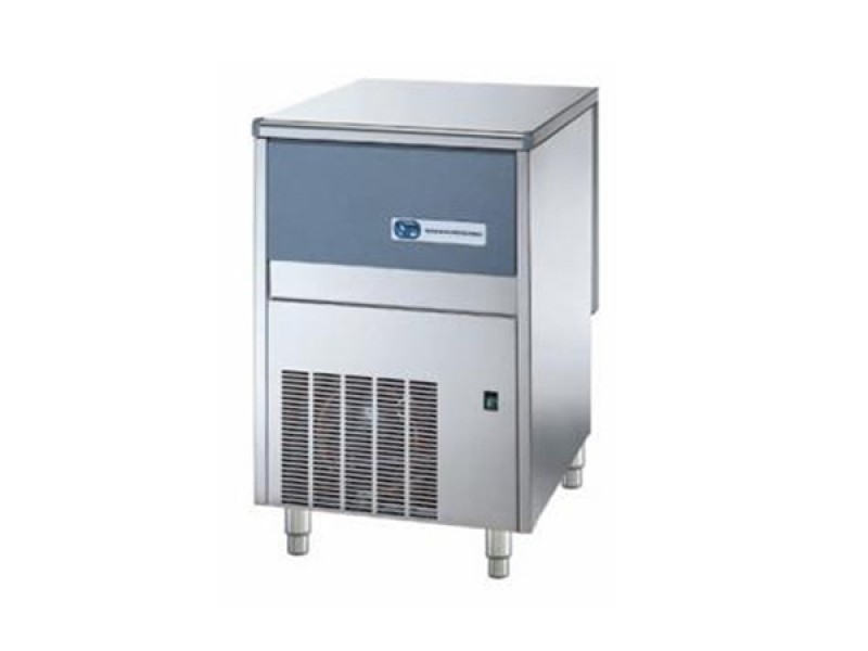 PRODUTTORE DI GHIACCIO A SCAGLIE GRANULARI MOD. SLF190W CON CONTENITORE INCORPORATO E CONDENSAZIONE ACQUA