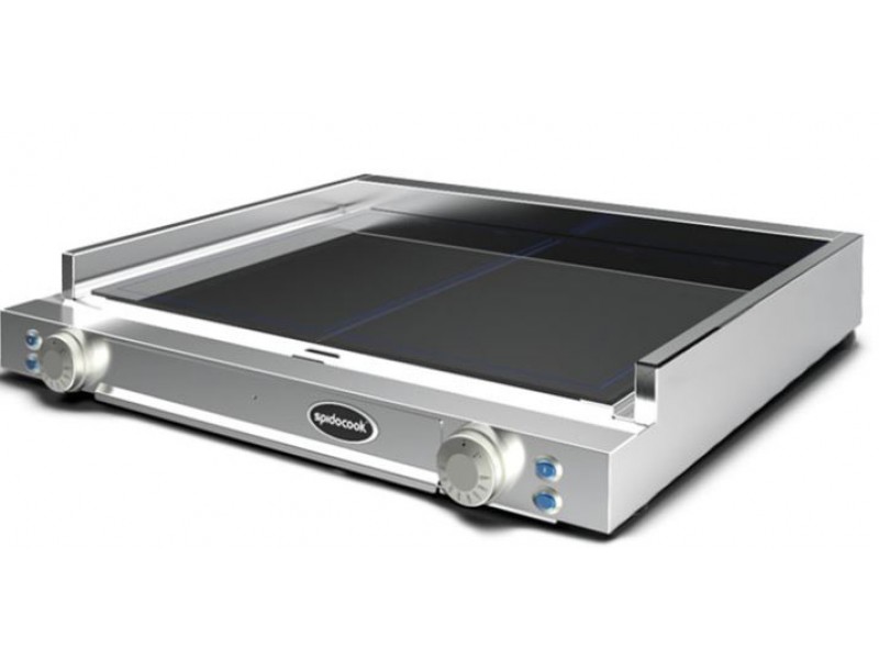 FRY TOP SINGOLO IN VETROCERAMICA CON PIANO LISCIO NERO MOD. SP 300