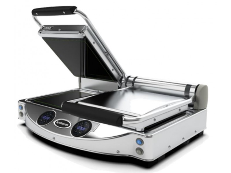 PIASTRA DOPPIA CON CONTROLLO DIGITALE CON PIANI LISCI NERI MOD. SP 020 E 