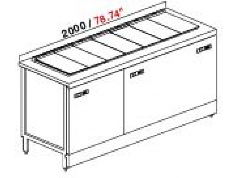 BANCO A POZZETTI GELATO VENT PANORAMA 3 TEMPERATURE  DA 200CM DA 6+4+4 CARAPINE C/RISERVA UC