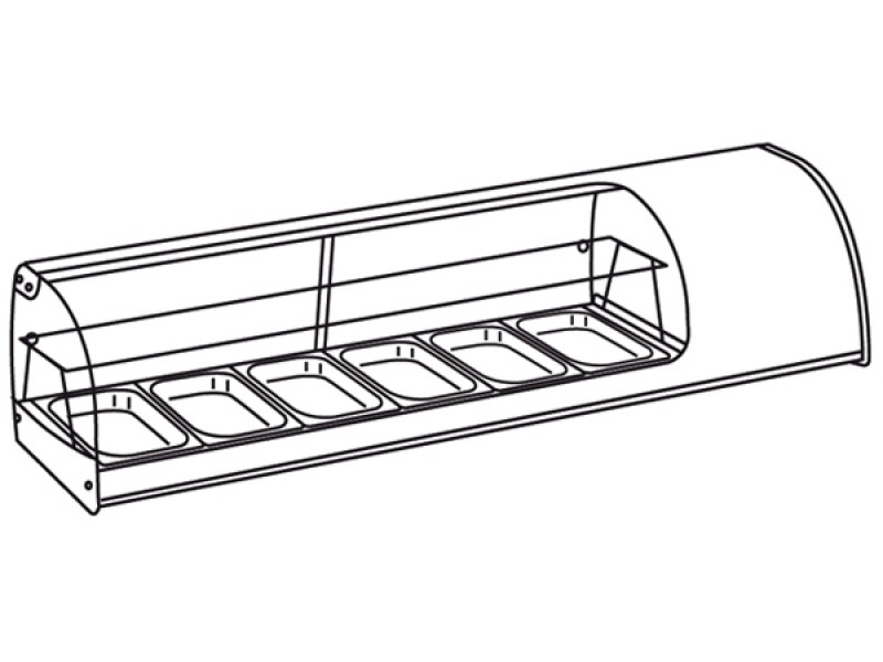 VETRINA REFRIGERATA PER TAPAS 6 GN 2