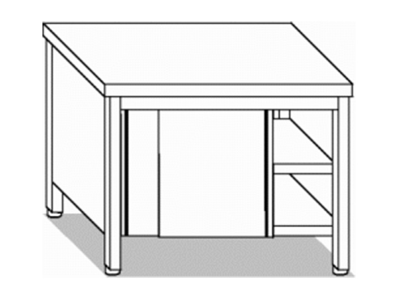 TAVOLO ARMADIATO PORTE SCORREVOLI L150XP70XH85 mod. TVA.15