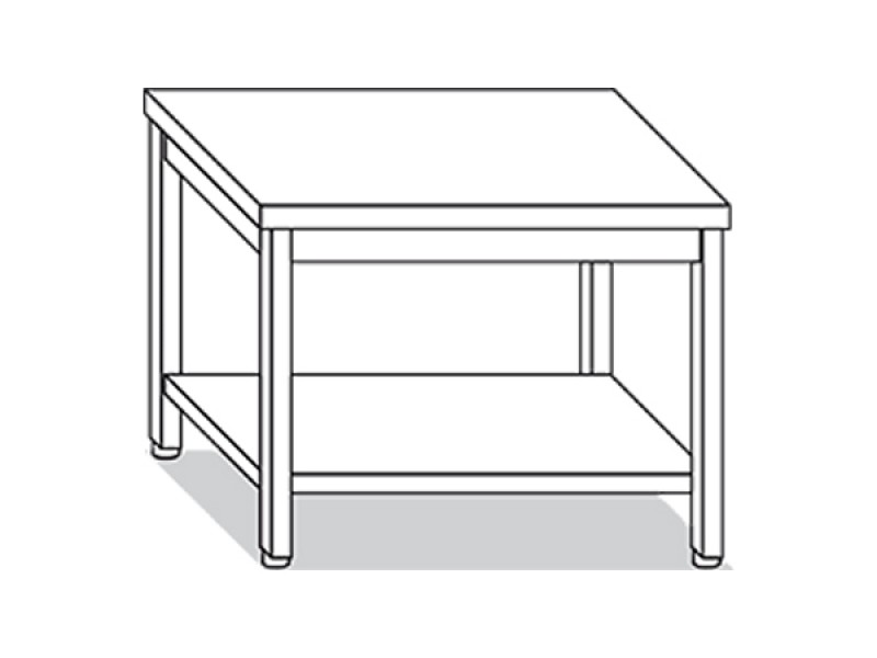 TAVOLO SU GAMBE CON RIPIANO L80XP60XH85 TVR6.8 TE