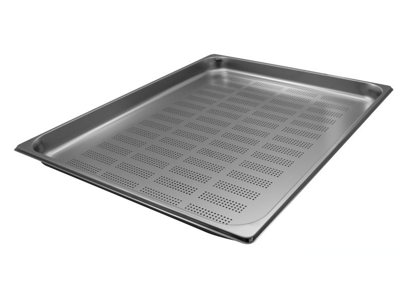TEGLIA CON FONDO FORATO IN ACCIAIO INOX AISI 304 GN 2/1 MOD. GNF 2140 H 4