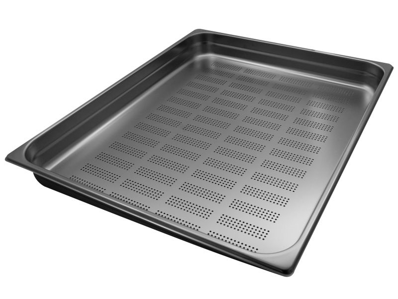 TEGLIA CON FONDO FORATO IN ACCIAIO INOX AISI 304 GN 2/1 MOD. GNF 2165 H 6,5