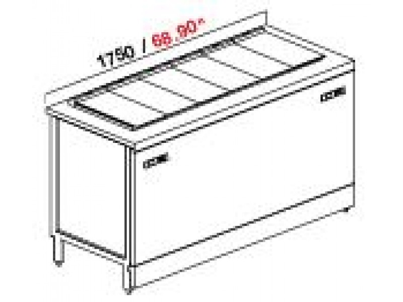 BANCO A POZZETTI GELATO VENT PANORAMA 2 TEMPERATURE  DA 175CM DA 6+6 CARAPINE C/RISERVA