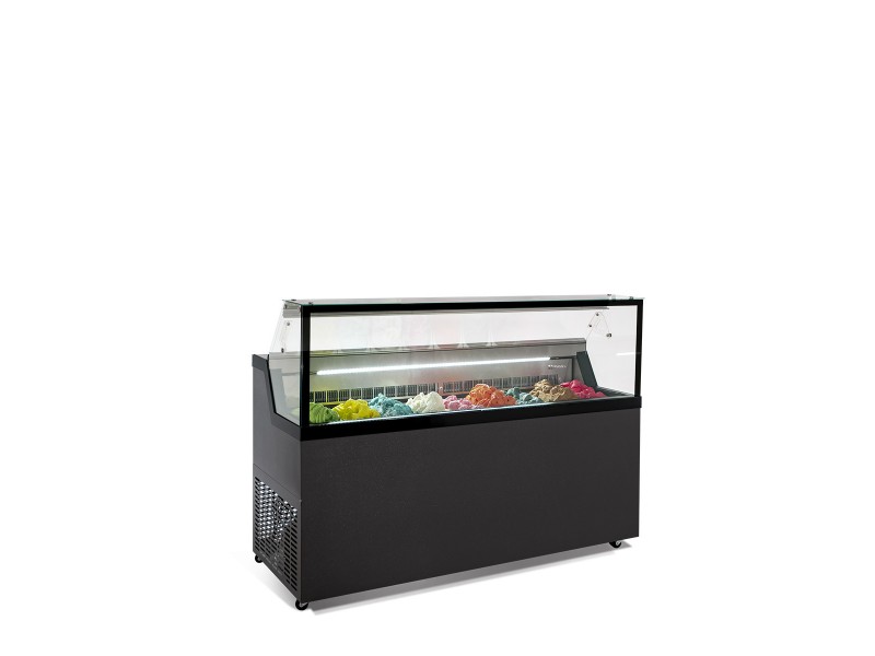 VETRINA PER GELATO MANTECATO, SU STECCO E PASTICCERIA GELATA modello MIRABELLA H9G