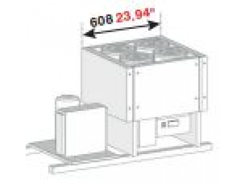 BANCO A POZZETTO GELATO VENTILATO VASCA SENZA RISERVA SENZA PIANO 4 FORI NEW ERA