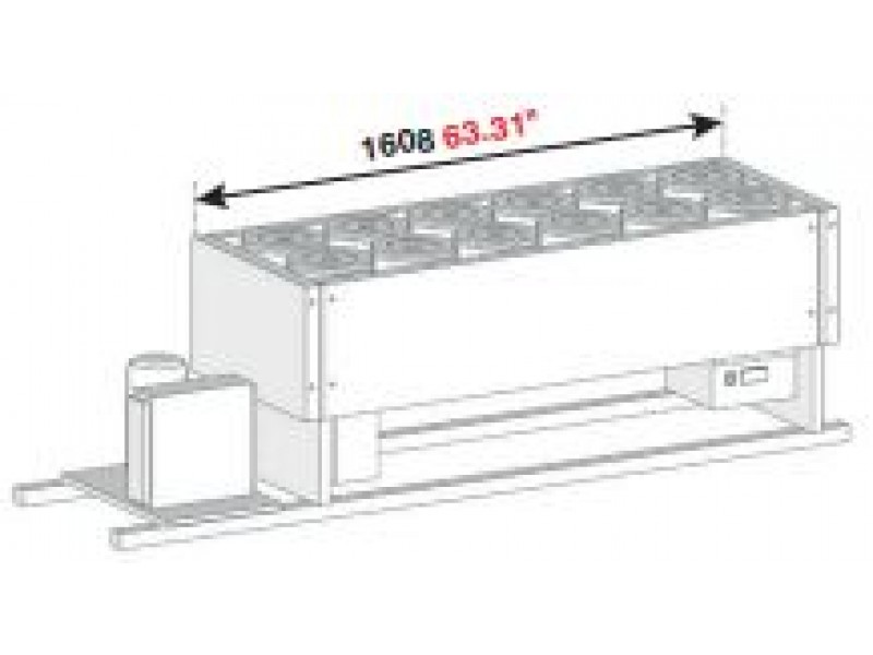 BANCO A POZZETTO GELATO VENTILATO VASCA SENZA RISERVA SENZA PIANO 12 FORI NEW ERA