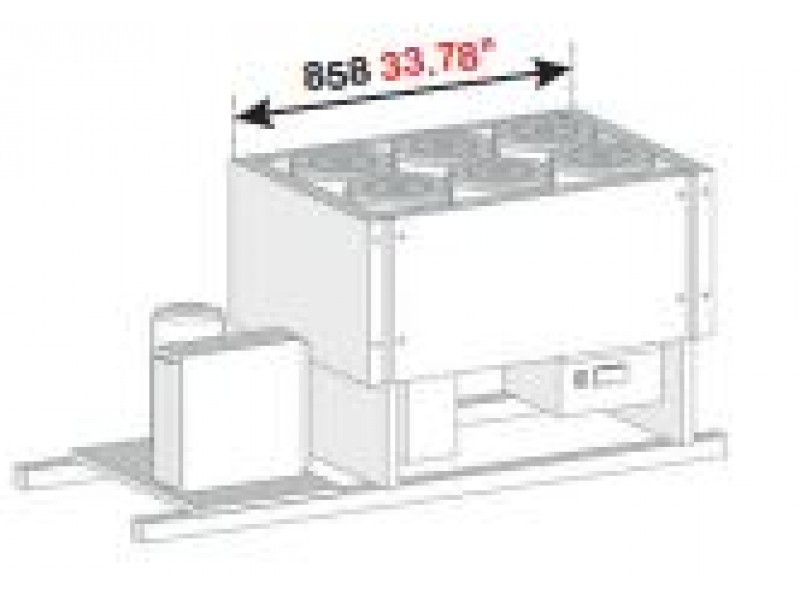 BANCO A POZZETTO GELATO VENTILATO VASCA SENZA RISERVA SENZA PIANO 6 FORI NEW ERA