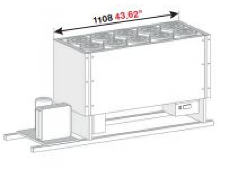 BANCO A POZZETTO GELATO VENTILATO VASCA CON RISERVA SENZA PIANO 10 FORI NEW ERA