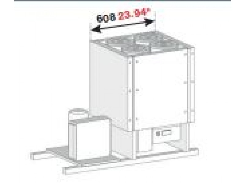 BANCO A POZZETTO GELATO VENTILATO VASCA CON RISERVA SENZA PIANO 4 FORI NEW ERA