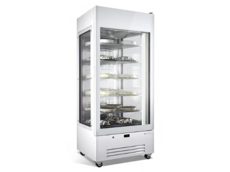 VETRINA ESPOSITIVA POSITIVA/NEGATIVA MOD. VENERE 90 PSB / PSW CON 3 LATI VETRATI