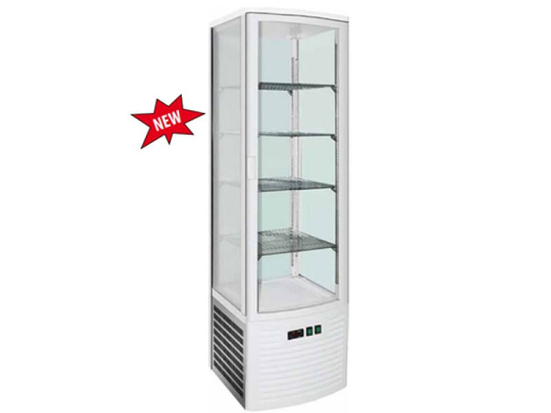 VETRINA ESPOSITIVA 4 LATI 280 LT REFRIGERAZIONE VENT. TEMP +2+8°C G-LSC280