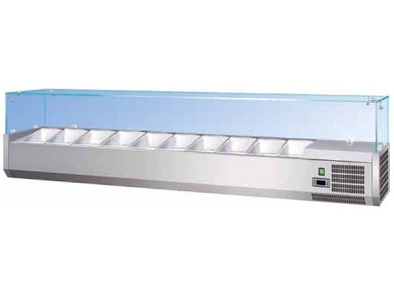 VETRINA REFRIGERATA DA 120 PER CONDIMENTI PIZZA 5 GN1/4 G-RI12033V