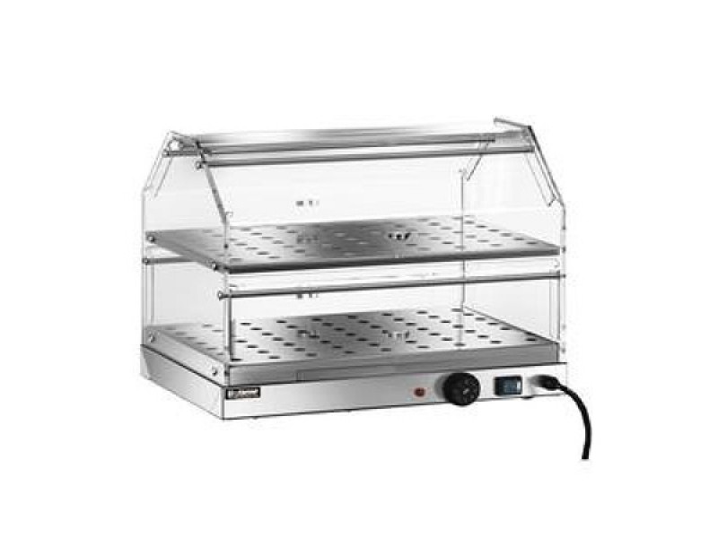 VETRINA RISCALDATA  DUE PIANI IN ACCIAIO INOX  TEMPERATURA  30/90 °C VBR 4752