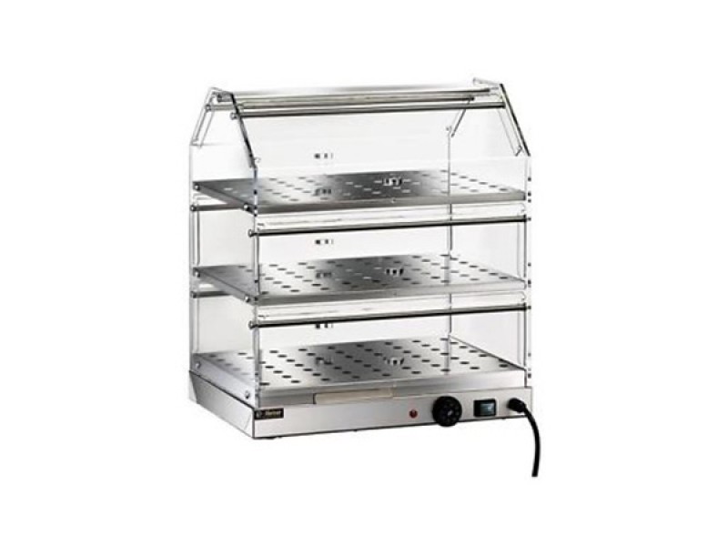 VETRINA RISCALDATA IN ACCIAIO INOX  3 PIANI  TEMPERATURA  30/90 °C VBR 4753