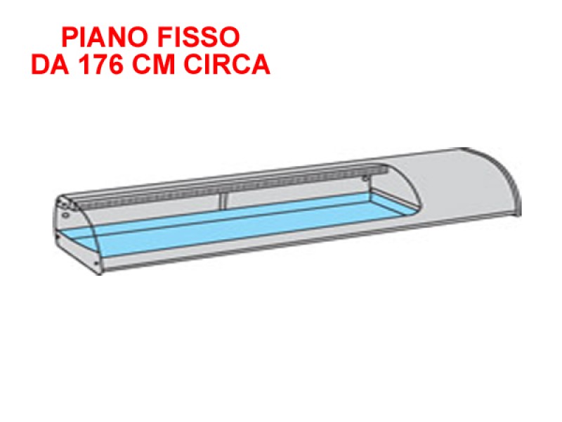 VETRINA REFR. PER SUSHI PIANO FISSO mod. SUSHI 10 PI DA 176 CM