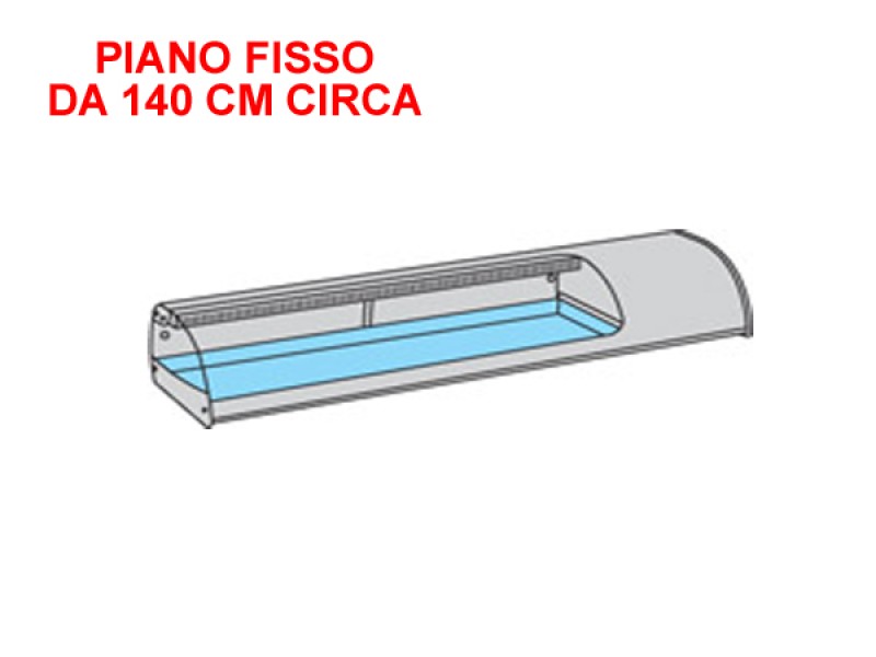 VETRINA REFR. PER SUSHI PIANO FISSO mod. SUSHI 8 PI DA 141 CM