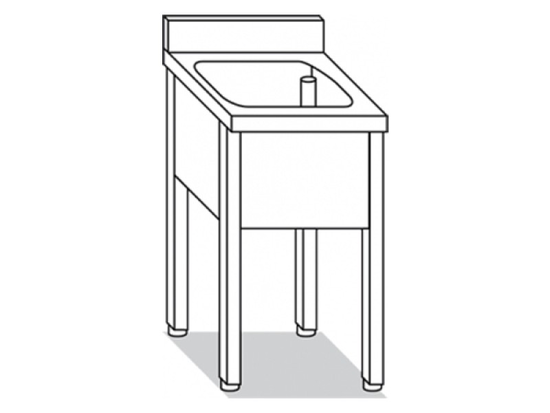LAVELLO SU GAMBE 1 VASCA  L60XP60XH85 LA6.6