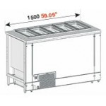BANCO A POZZETTI GELATO VENTILATO MOD. PANORAMA DA 150 CM 10 CARAPINE CON RISERVA UC