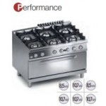 CUCINA 6 FUOCHI A GAS CON FORNO MAXI 105x53 SERIE 90 PERFORMANCE K4GCU15FMP