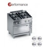 CUCINA 4 FUOCHI GAS + FORNO ELETTRICO VENTILATO 1/1 GN SERIE 700 PERFORMANCE K7MCUP10FV