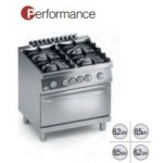 CUCINA 4 FUOCHI GAS + FORNO ELETTRICO 2/1 GN SERIE 700 PERFORMANCE K7MCUP10FF