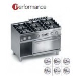 CUCINA 6 FUOCHI A GAS C/FORNO A GAS 2/1GN E VANO APERTO SERIE 700 PERFORMANCE K7GCUP15FF   