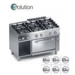 CUCINA 6 FUOCHI A GAS C/FORNO ELETTRICO GN1/1 E  VANO PORTA SERIE 70 SOLUTION K7MCUS15F1