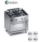 CUCINA 4 FUOCHI A GAS CON FORNO ELETTRICO GN 1/1 SERIE 70 SOLUTION C2MCU10FF