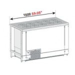 BANCO A POZZETTO GELATO VENTILATO CON RISERVA E 10 FORI NEW ERA