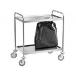 CARRELLO DI SERVIZIO INOX CON FORO L 110 CA 1391S