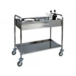 CARRELLO DI SERVIZIO INOX DA SBARAZZO 1 VASCA  CA 1388