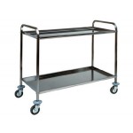 CARRELLO DI SERVIZIO INOX 2 PIANI 128X70 CA 1414