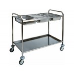 CARRELLO DI SERVIZIO INOX PORTABACINELLE 2 GN 1/1 CA 1386